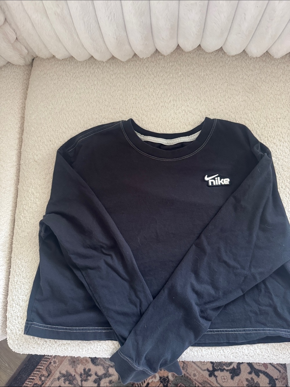 Nike Black Crewneck Sweatshirt with White Logo